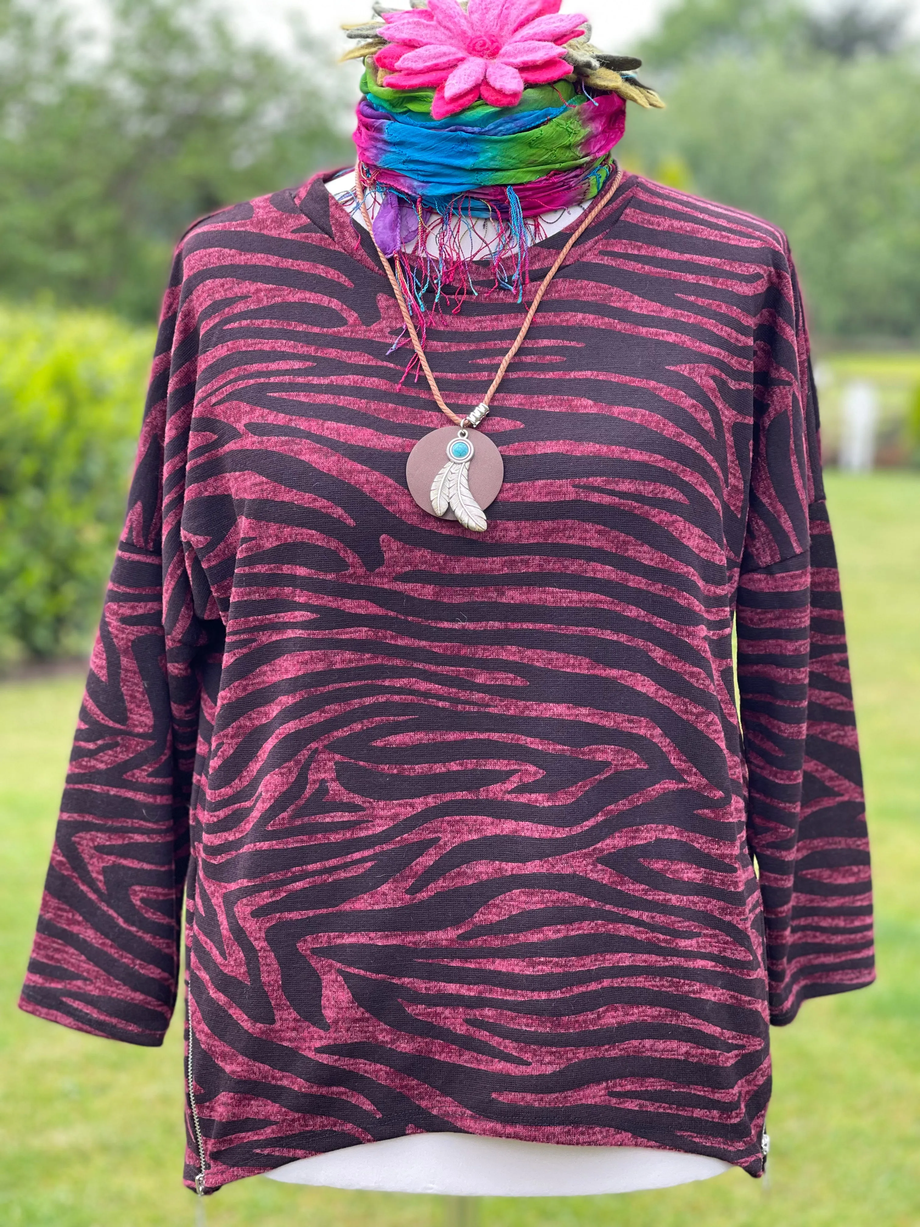TIGERS EYE TOP WITH NECKLACE M / L (OF7)