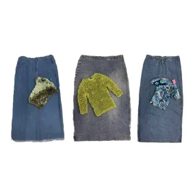 Unique Bubble Tops and Denim Skirts Y2k mixed(RX-618)
