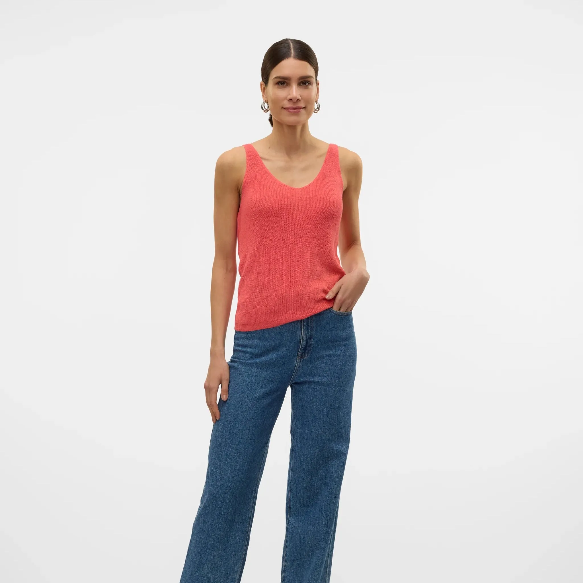 Vero Moda VMNEWLEX Pullover Top In Rose Dubarry