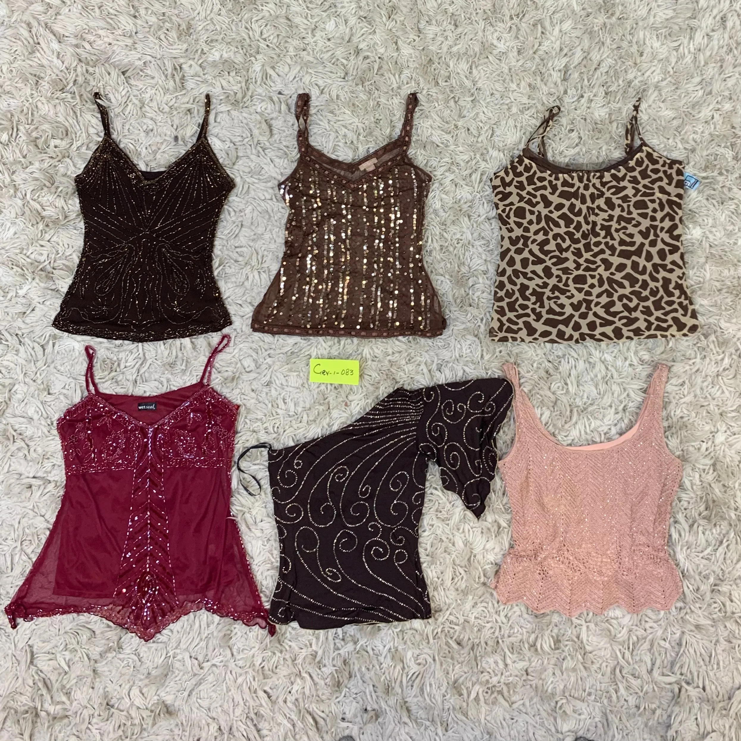 Vintage Wet Seal 1920's Beaded Sequin Y2K 2024 Tank Top Medium