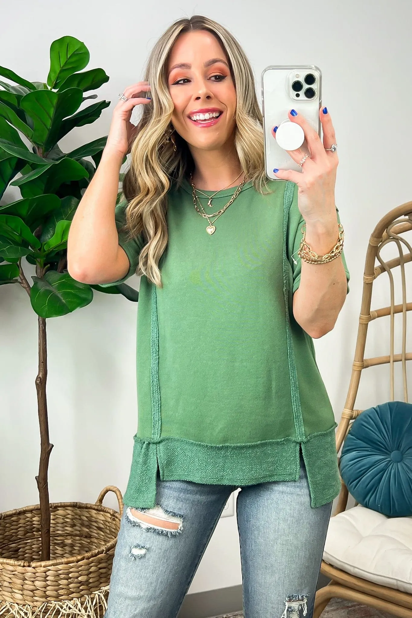 Vitoria Exposed Seam Relaxed Fit Top - FINAL SALE