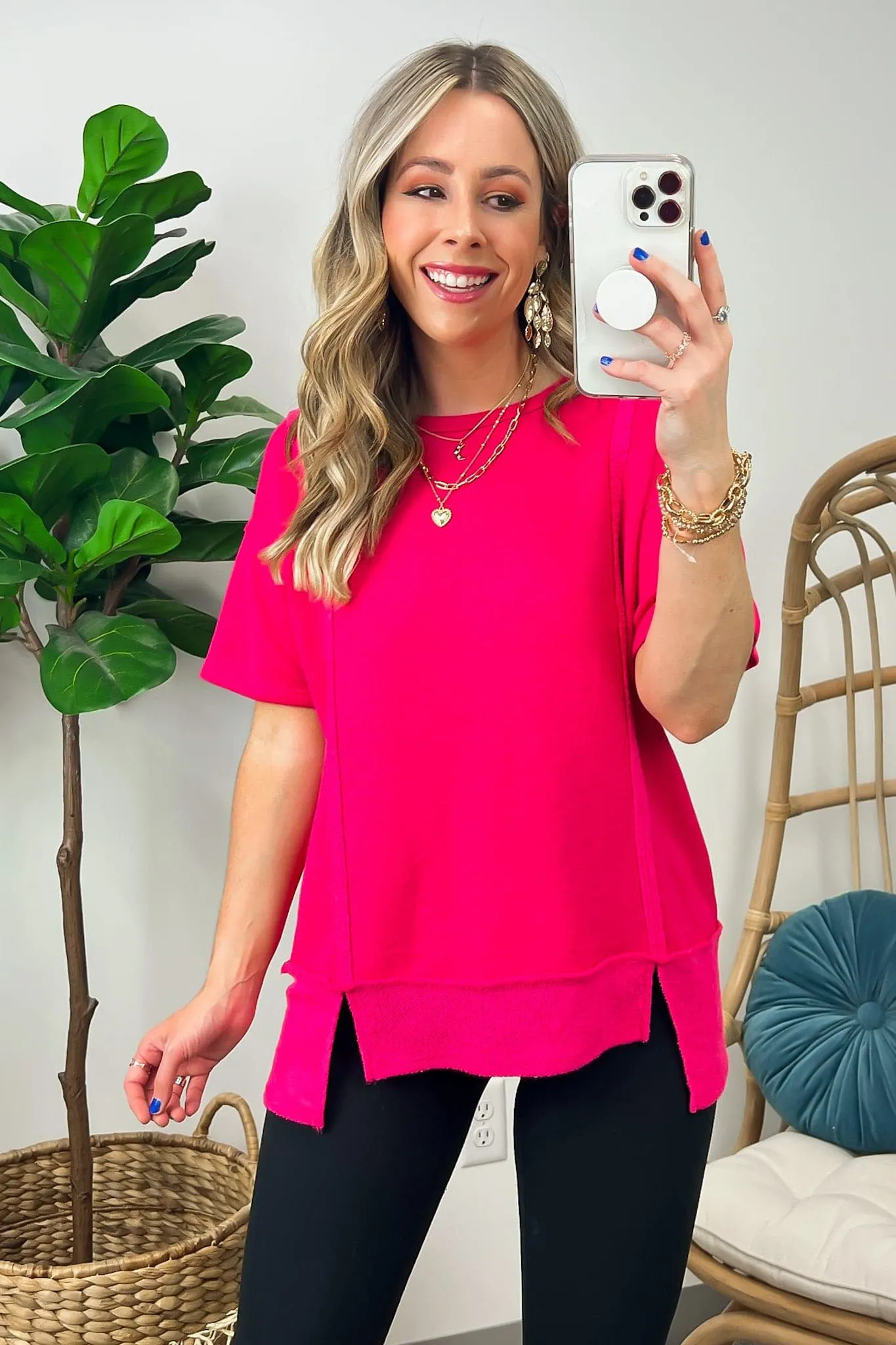 Vitoria Exposed Seam Relaxed Fit Top - FINAL SALE