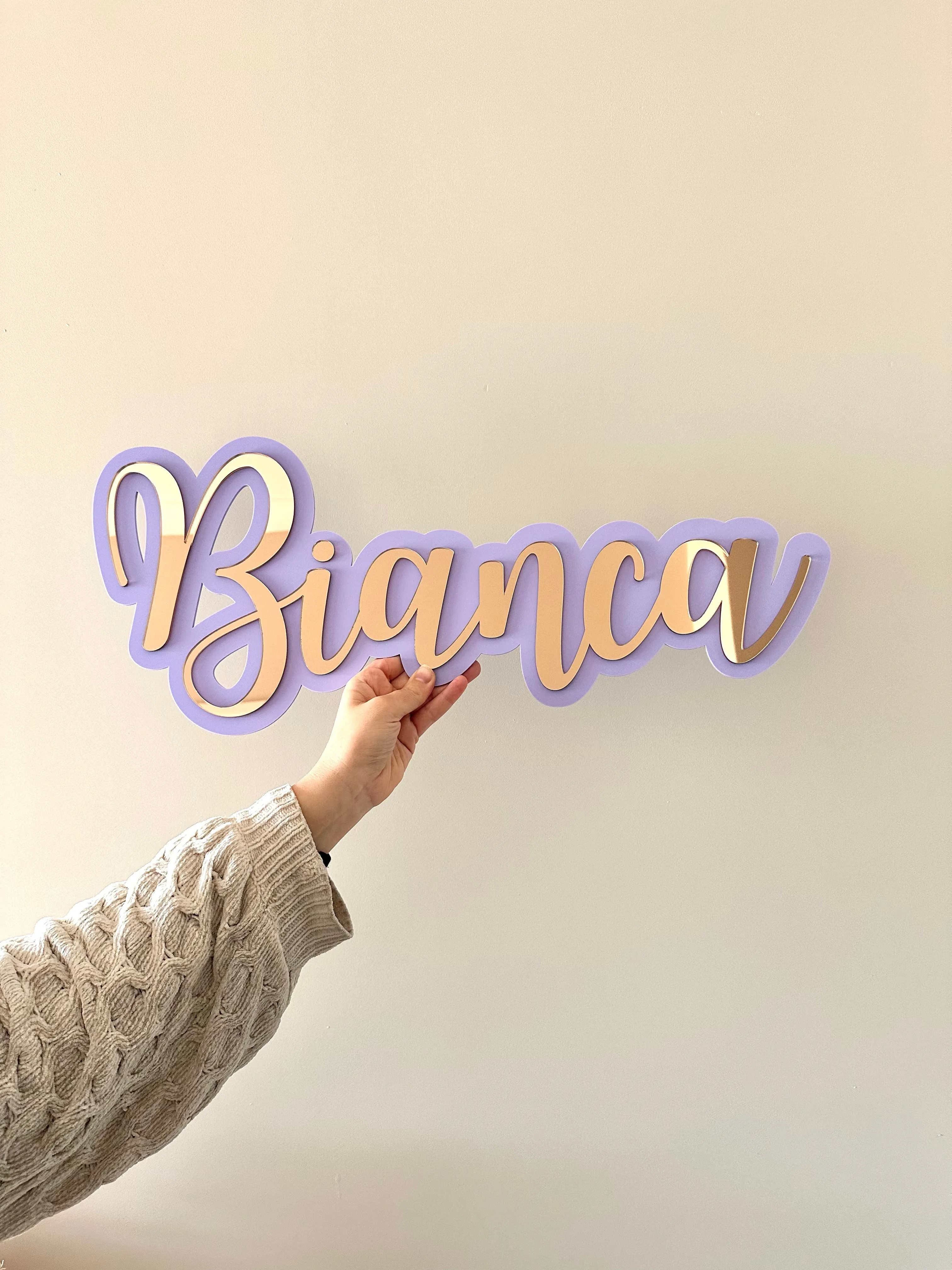Wall Name Signage (2 layered cut out)