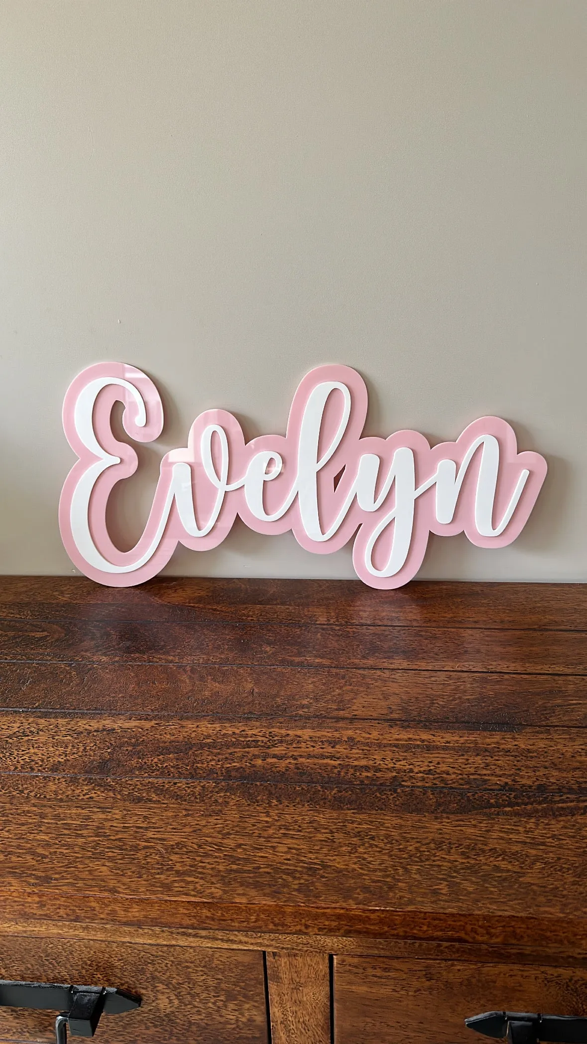 Wall Name Signage (2 layered cut out)