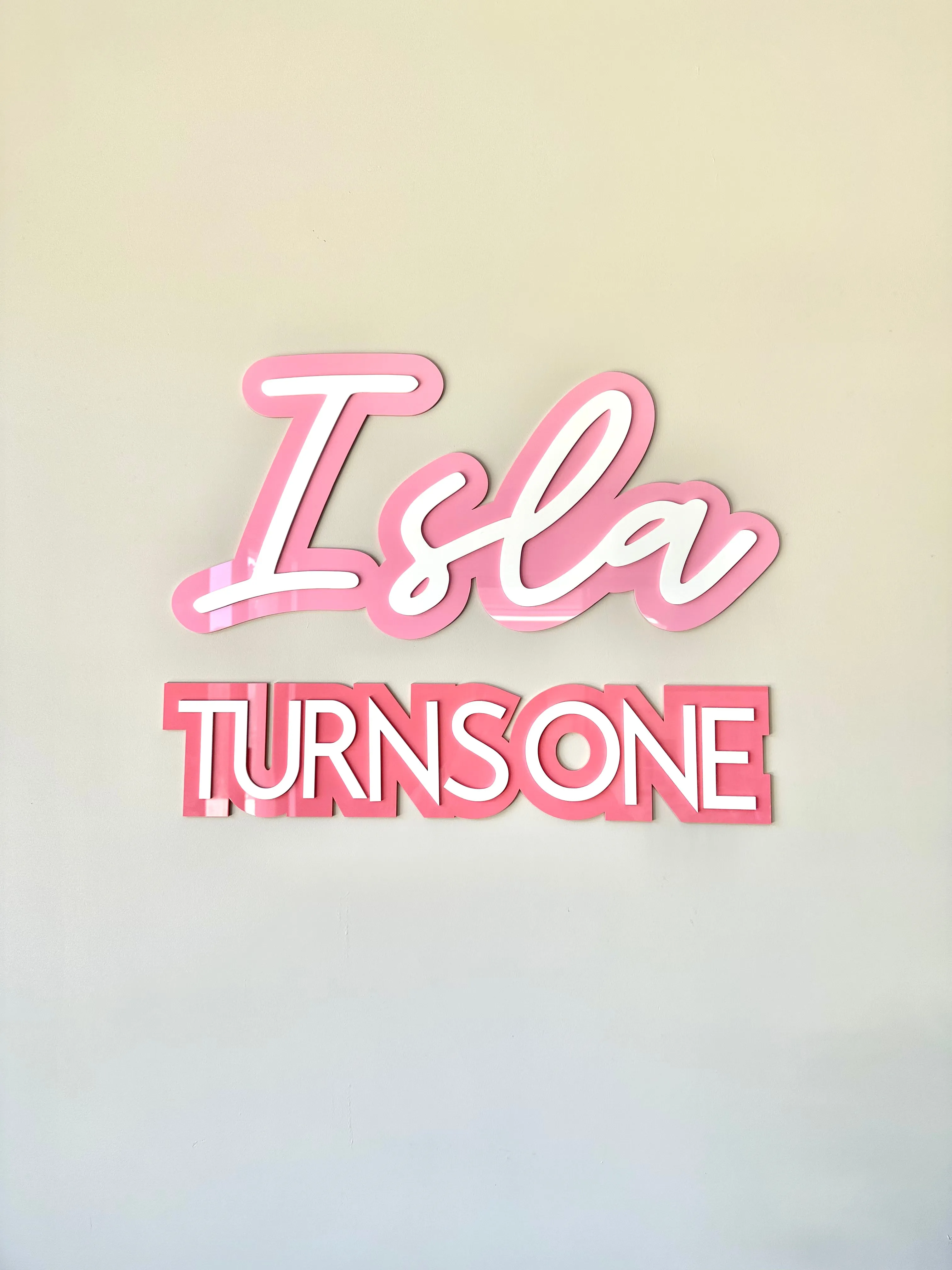 Wall Name Signage (2 layered cut out)