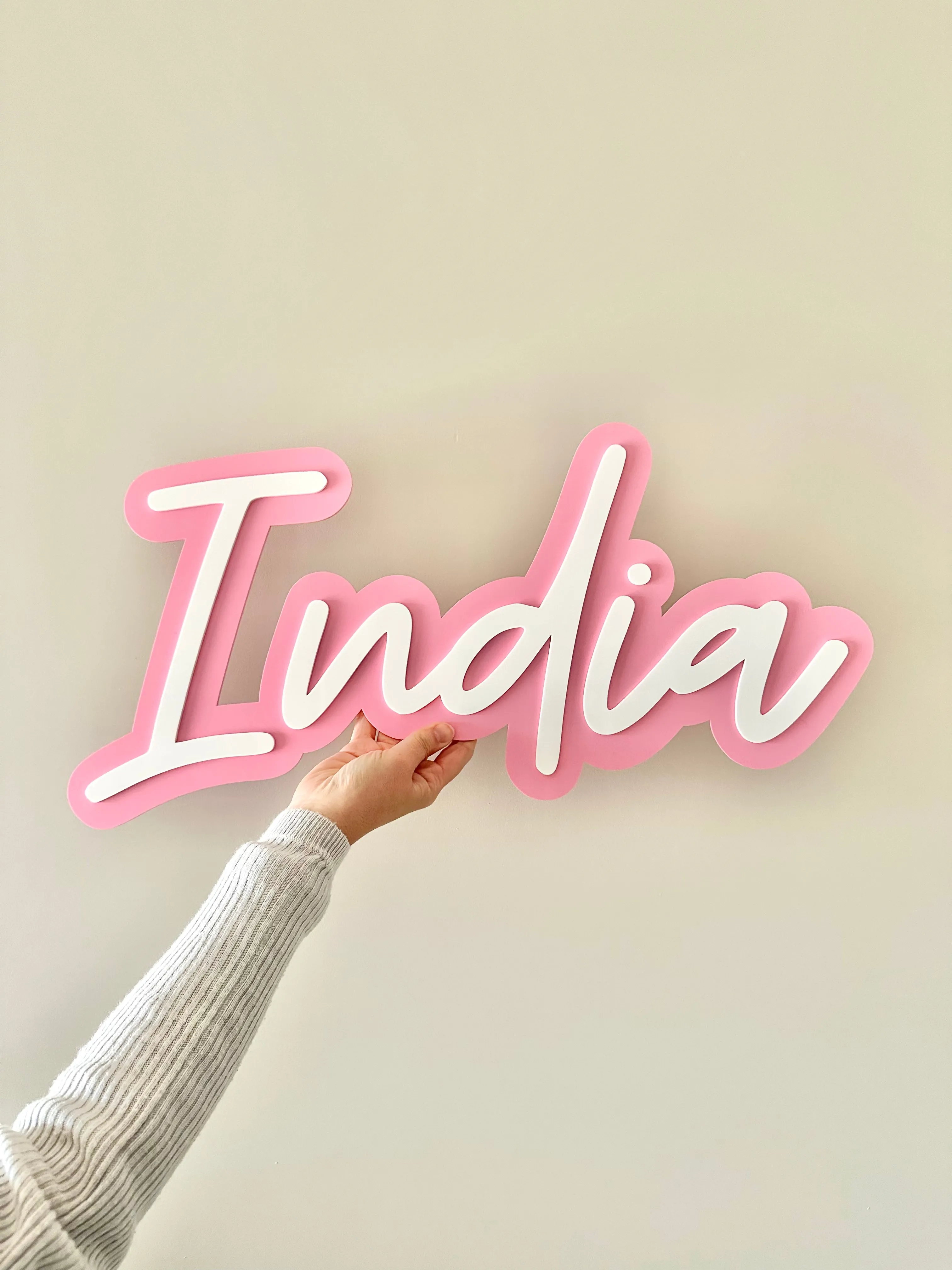 Wall Name Signage (2 layered cut out)
