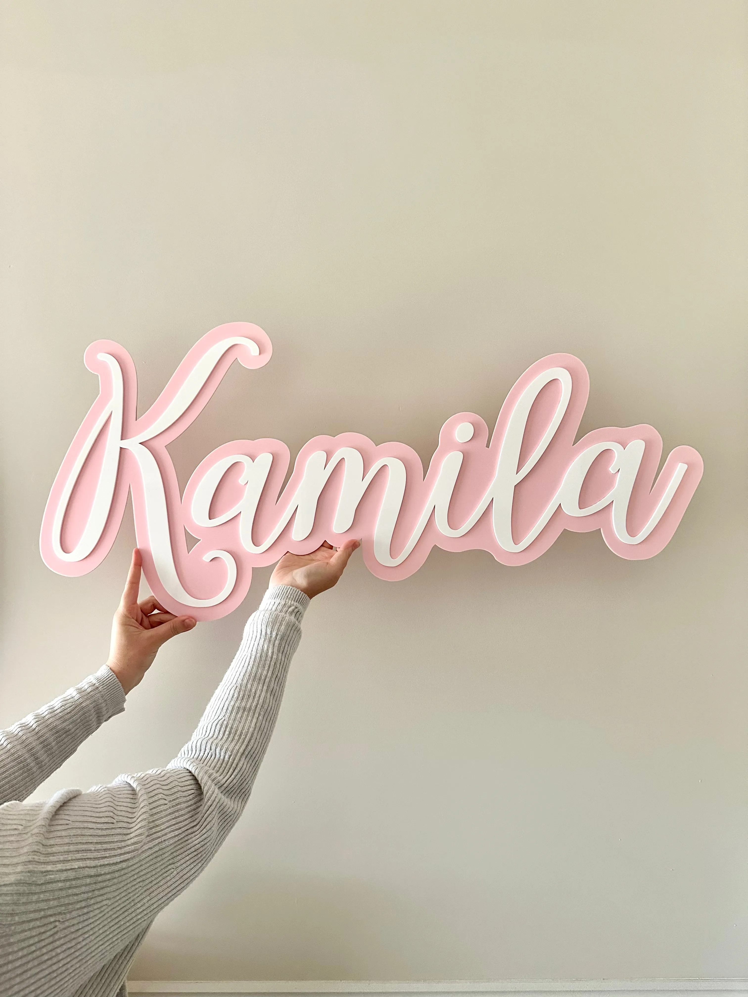 Wall Name Signage (2 layered cut out)