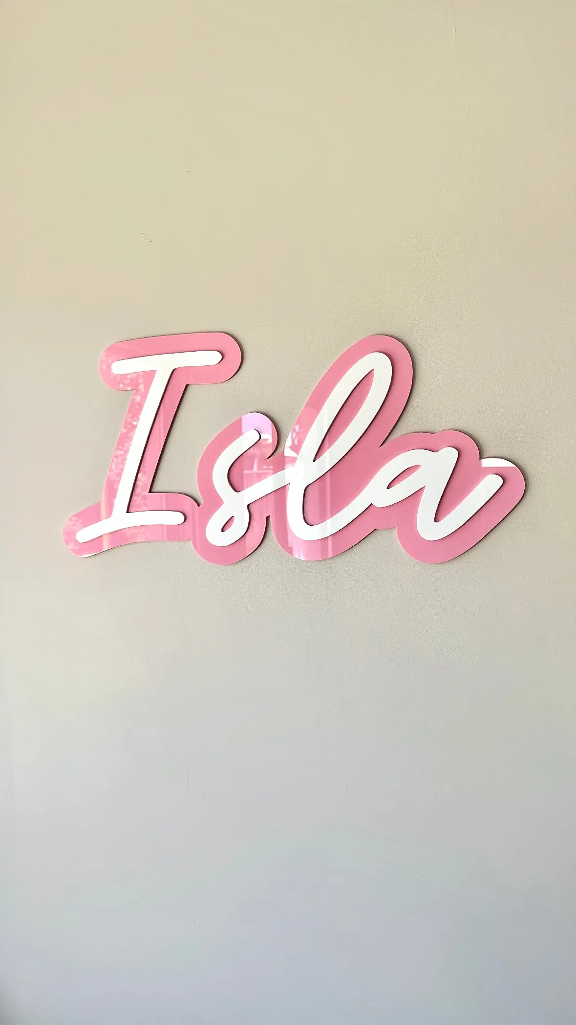 Wall Name Signage (2 layered cut out)