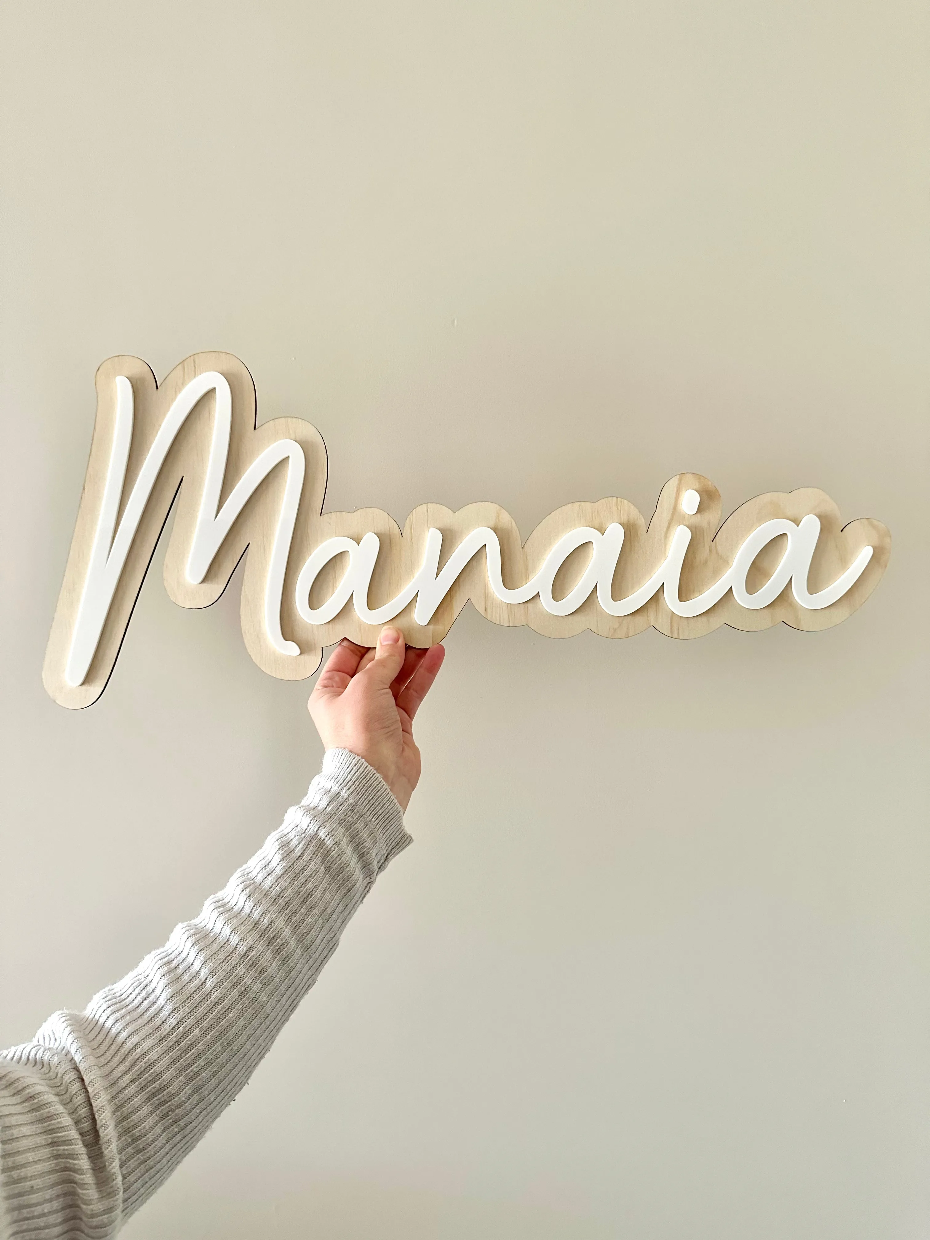 Wall Name Signage (2 layered cut out)
