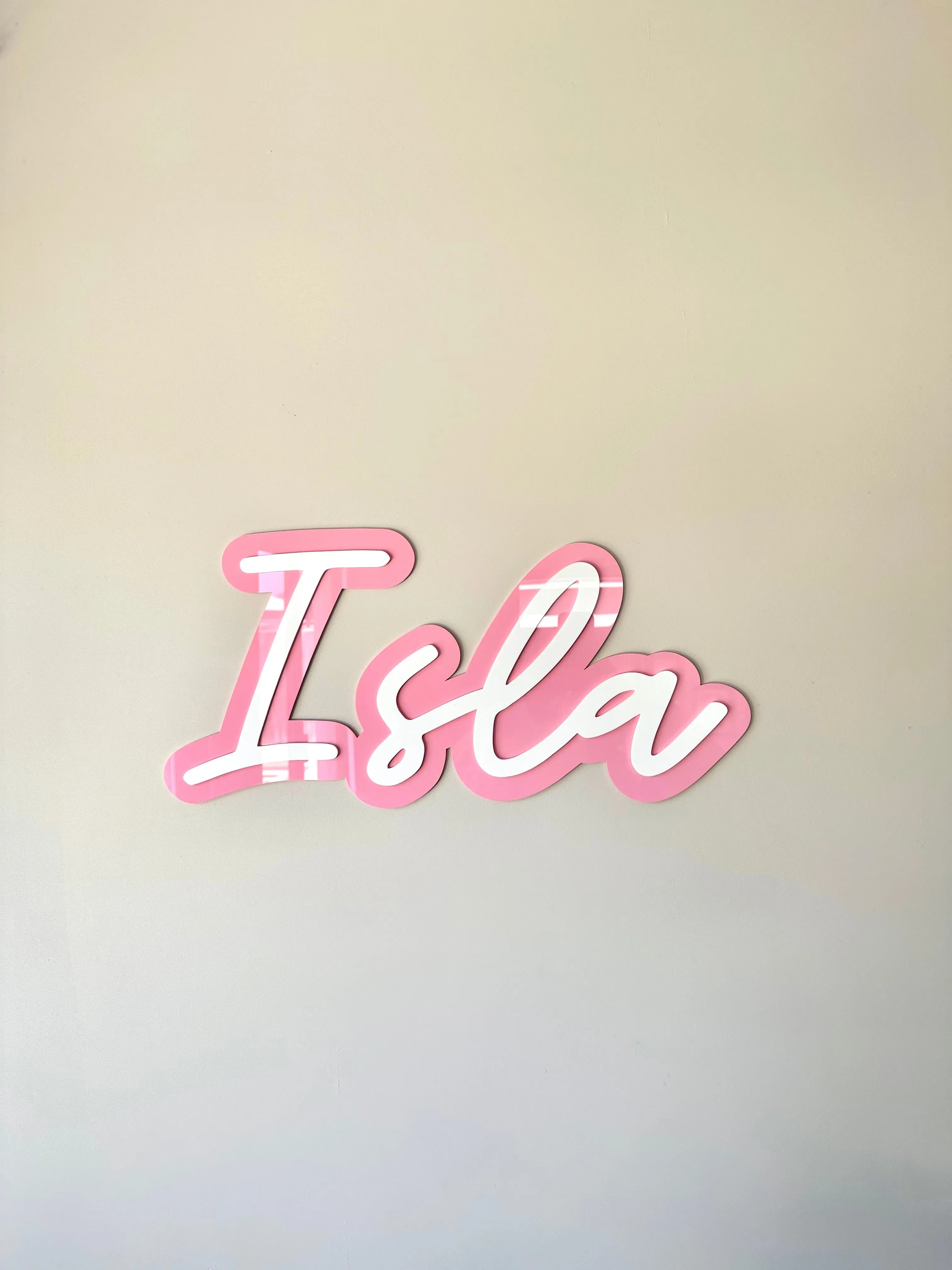 Wall Name Signage (2 layered cut out)