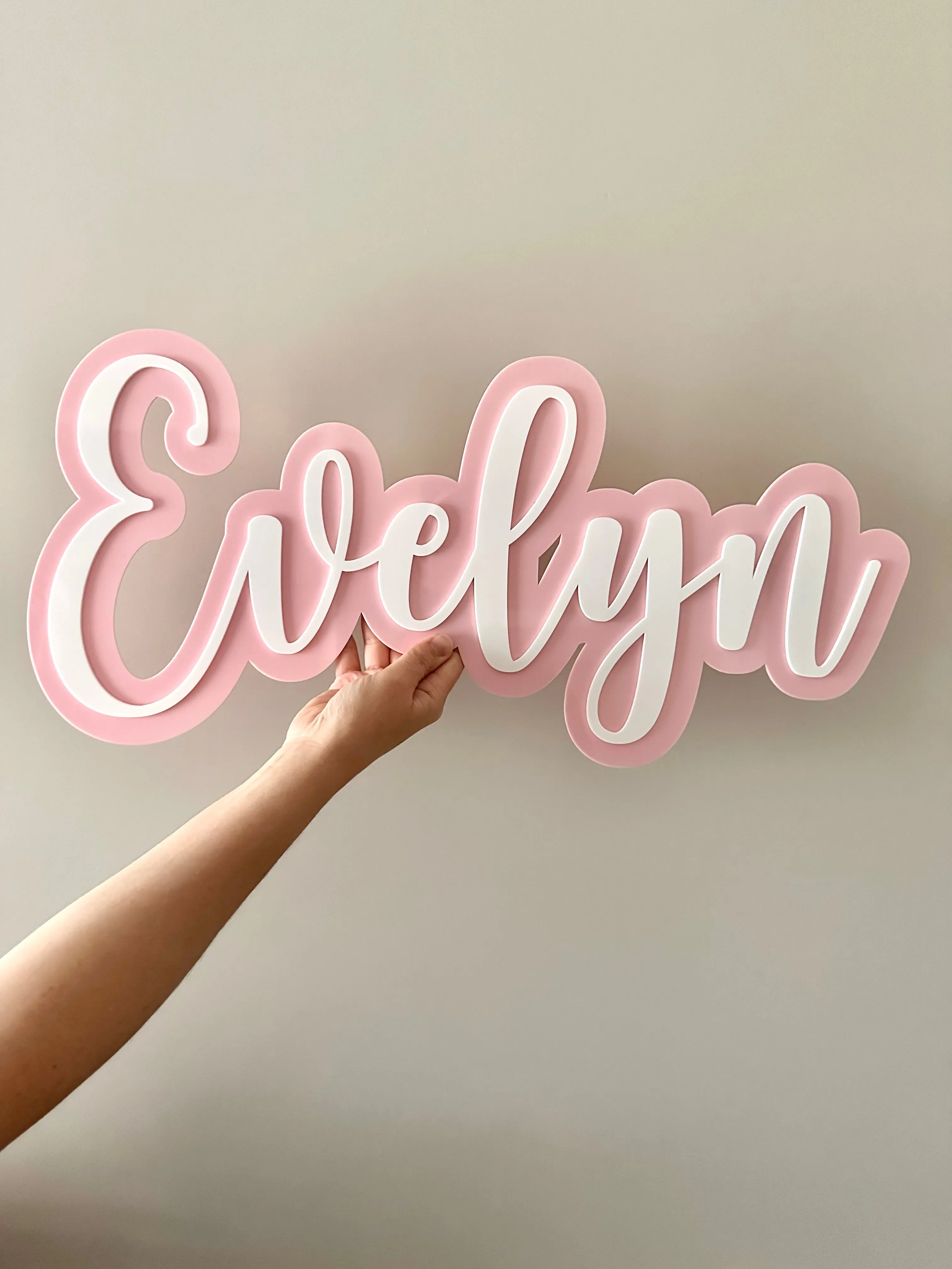 Wall Name Signage (2 layered cut out)