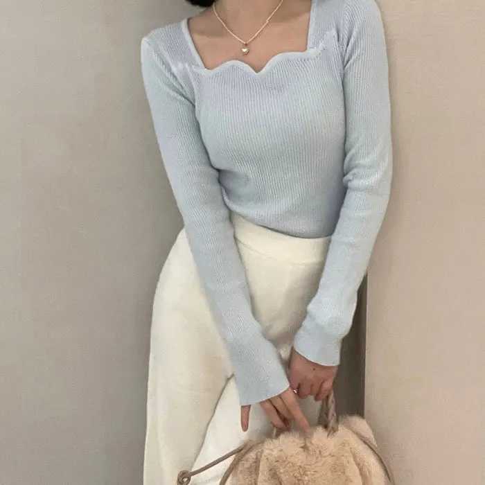 Wavy Square Knit