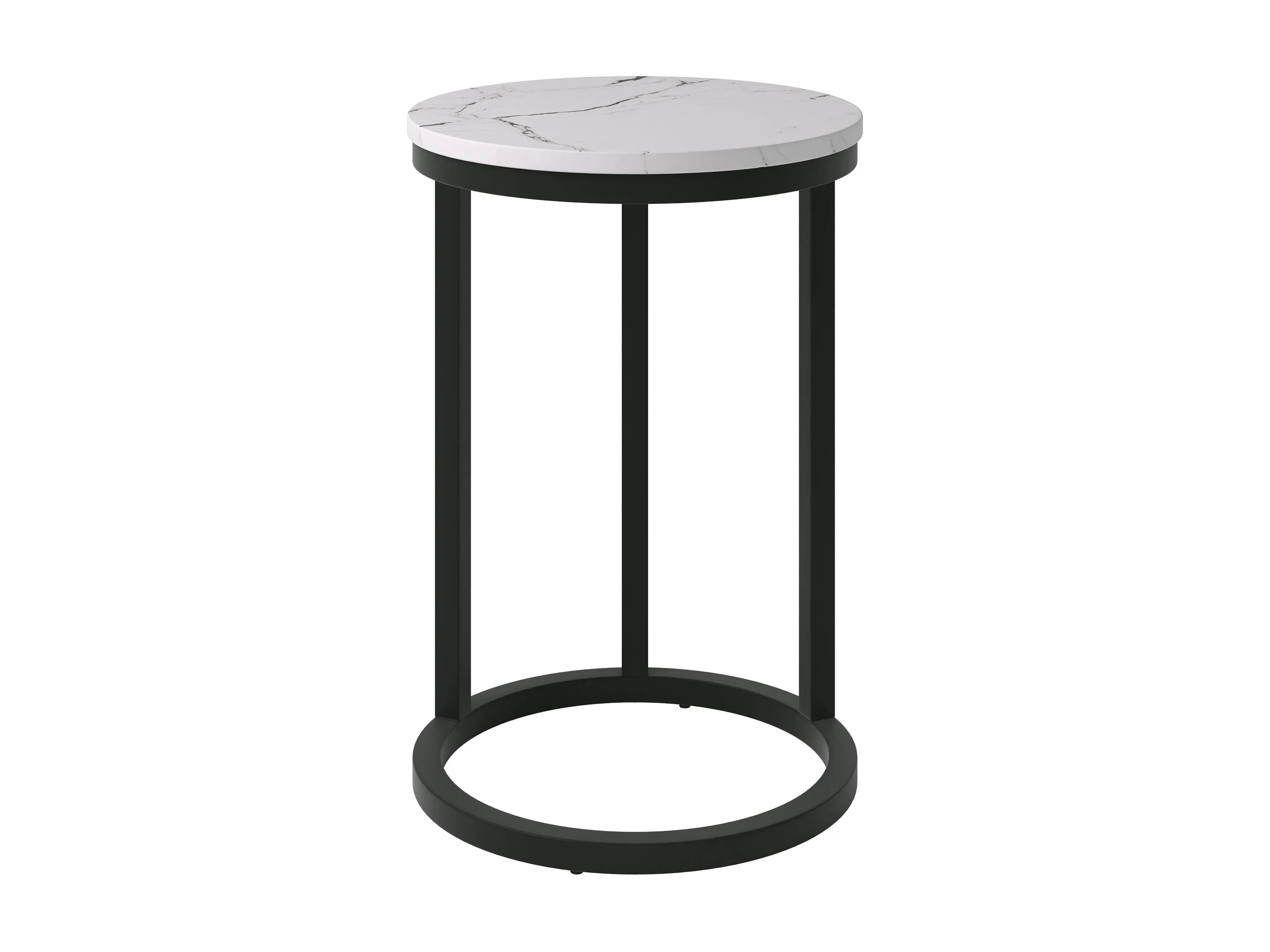 White Marble Round Side Table