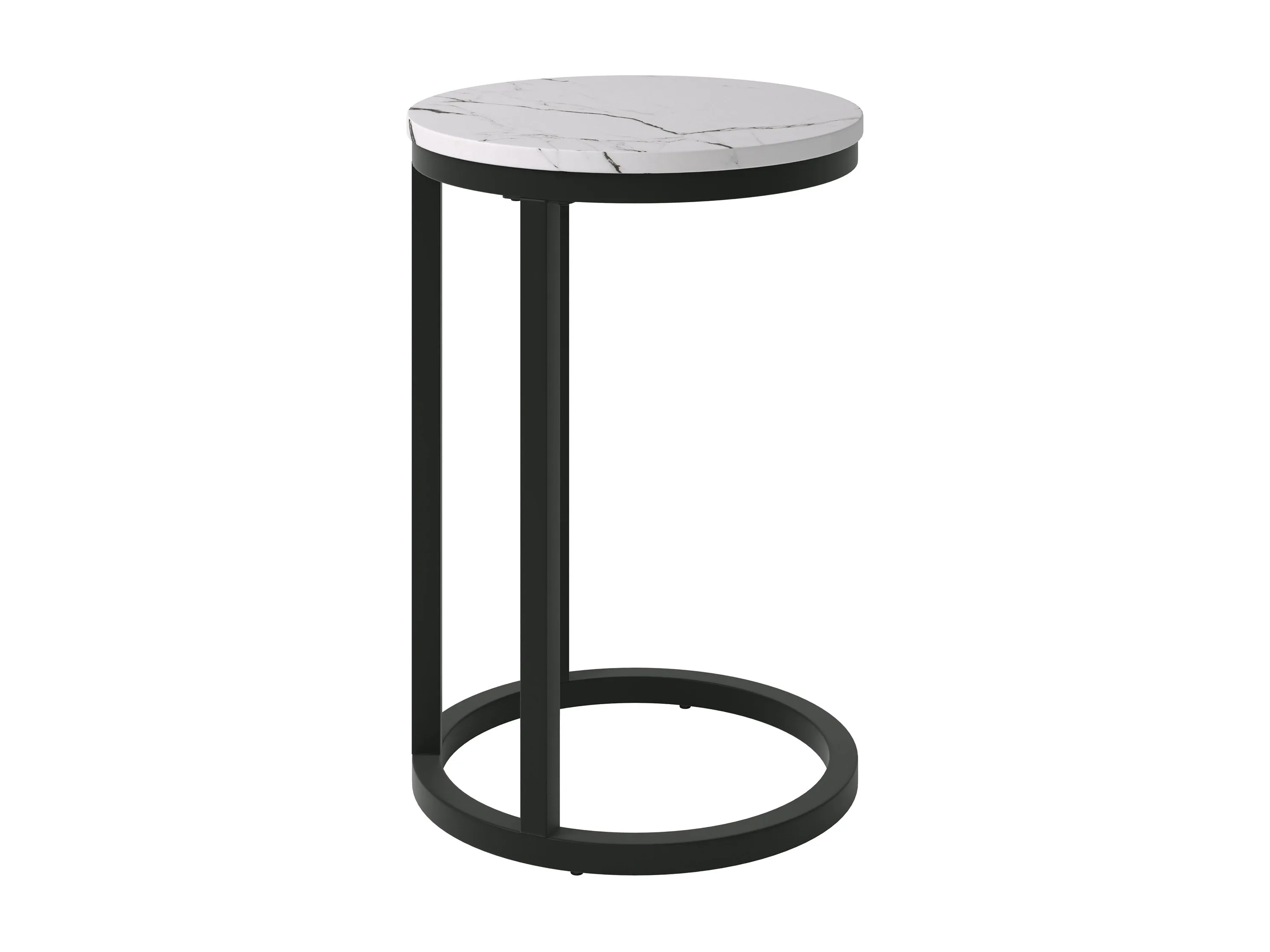 White Marble Round Side Table
