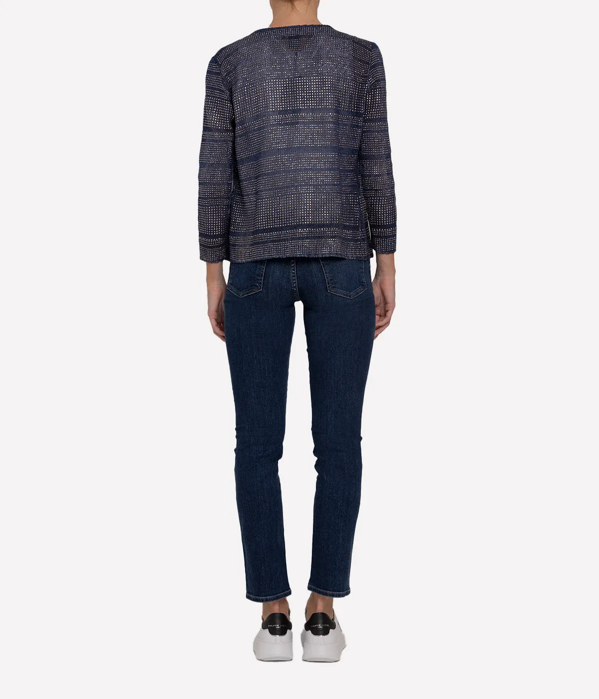 Woman Knitted Vest in Midnight