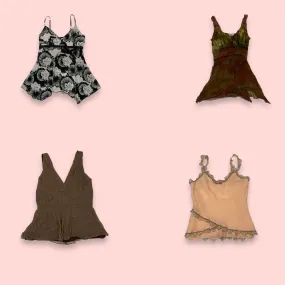 Y2K Earthy Tone Cami Top (GRV-8-059)